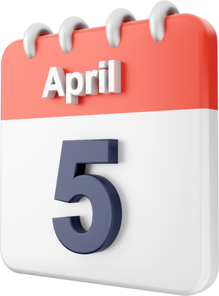 3d calendar april 5