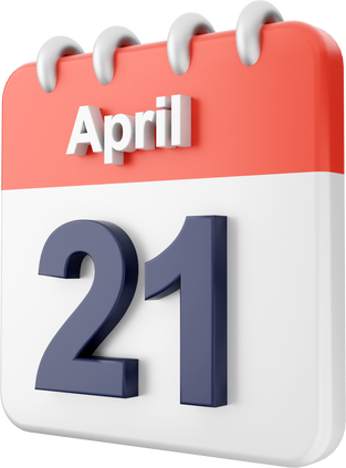 3d calendar april 21